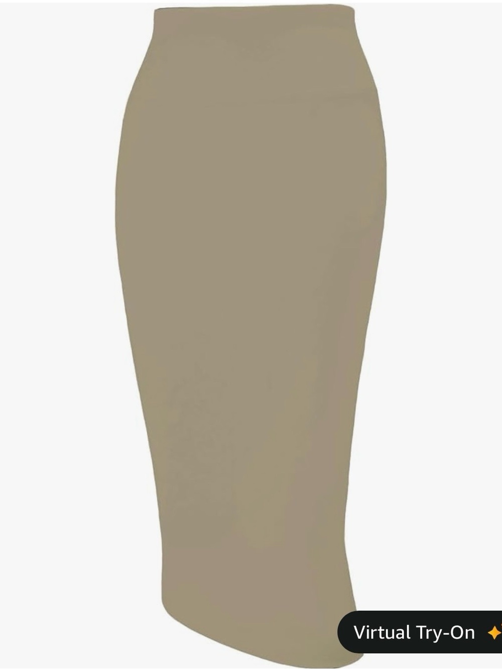 Women’s High-Waist Taupe Pencil Skirt